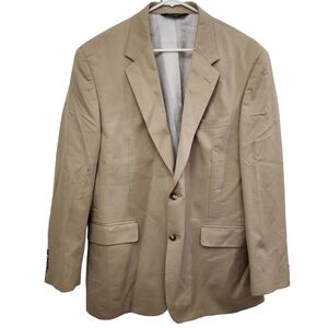 Jos A Bank 2 Button Single Vent Fully Lined Blazer Sport Coat Wool Blend 43R